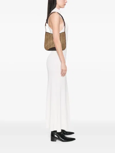 Pre-owned Celine 1999 C Macadam Canvas Shoulder Bag In Brown