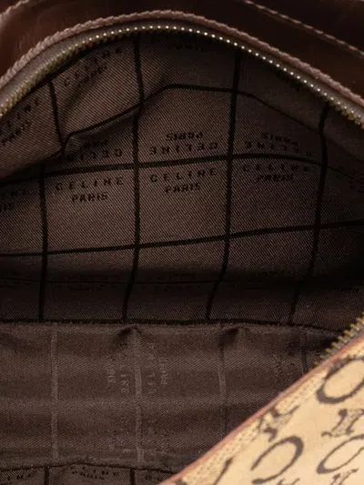 Pre-owned Celine 1999 C Macadam Canvas Shoulder Bag In Brown