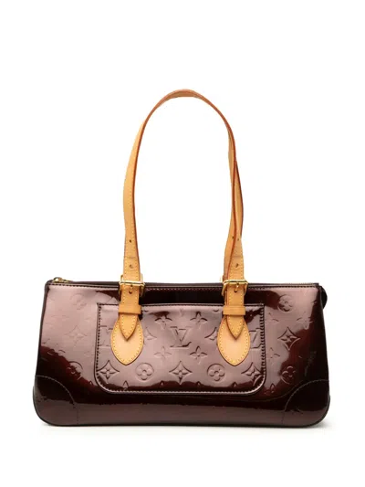 Pre-owned Louis Vuitton 2008 Monogram Vernis Rosewood Avenue Shoulder Bag In Purple
