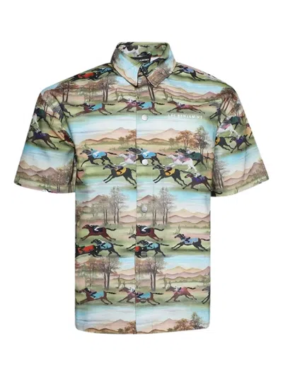 Les Benjamins Neil Short -sleeve Shirt In Multi