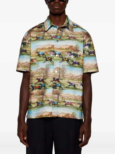 Les Benjamins Neil Short -sleeve Shirt In Multi