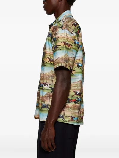 Les Benjamins Neil Short -sleeve Shirt In Multi