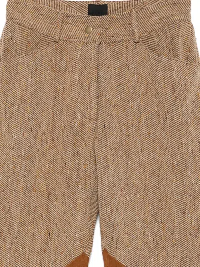 Anna Sui Chevron Trousers In Neutral