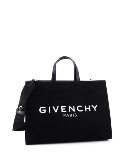 Pre-owned Givenchy G- Canvas Medium Tote Bag In Black