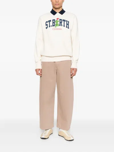 Mc2 Saint Barth Graphic-print Sweatshirt In White