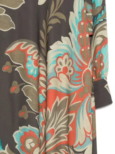 Etro Floral Print Dress In Multi