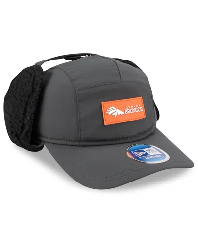 New Era Men's Charcoal Denver Broncos 2025 Sideline Cold Weather Runner Dog Ear Adjustable Hat In Gray