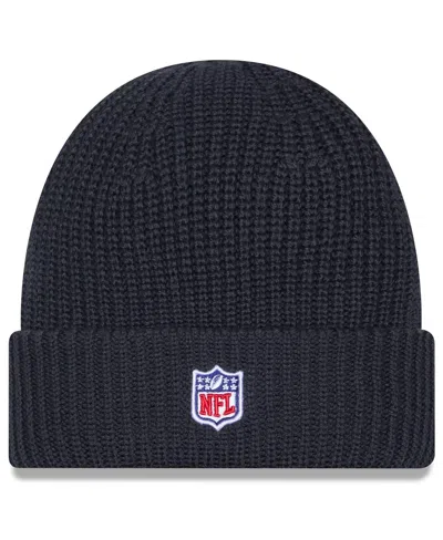 New Era Men's Charcoal Los Angeles Rams 2025 Sideline Cold Weather Cuffed Knit Hat In Gray