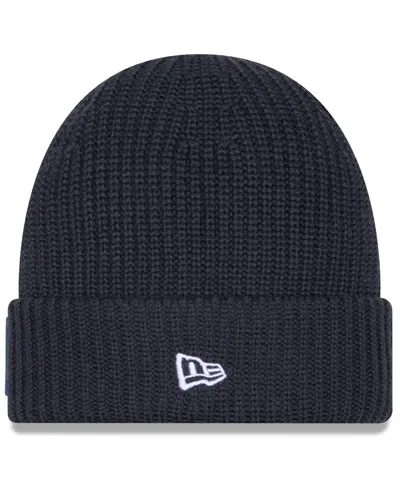 New Era Men's Charcoal Los Angeles Rams 2025 Sideline Cold Weather Cuffed Knit Hat In Gray