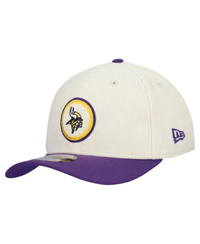 New Era Men's Stone Minnesota Vikings Loyal Corduroy 9seventy Adjustable Hat In White