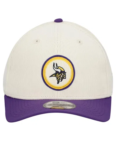 New Era Men's Stone Minnesota Vikings Loyal Corduroy 9seventy Adjustable Hat In White