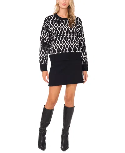 Vince Camuto Jacquard Sweater In Multi