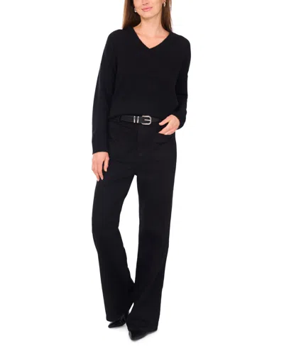 Vince Camuto Women's Colorblocked Drop-shoulder Sweater In Black