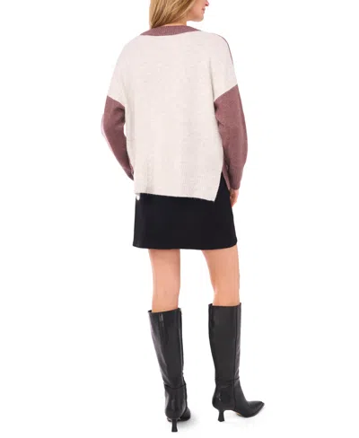 Vince Camuto Women's Colorblocked Drop-shoulder Sweater In Pink