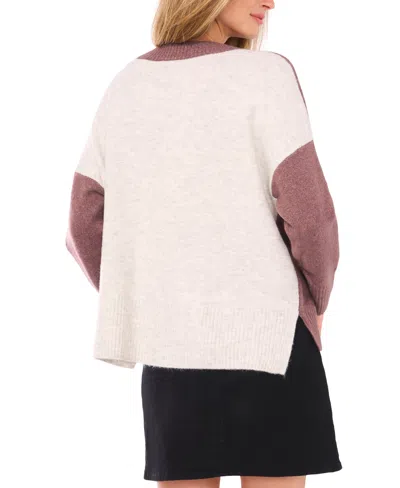 Vince Camuto Women's Colorblocked Drop-shoulder Sweater In Pink