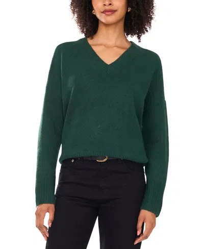 Vince Camuto Women's Colorblocked Drop-shoulder Sweater In Green