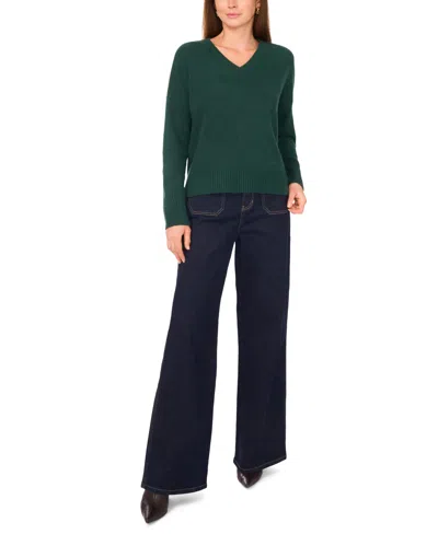 Vince Camuto Women's Colorblocked Drop-shoulder Sweater In Green