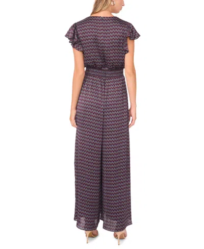 Vince Camuto Women's Button-front Smocked Waist Jumpsuit In Black