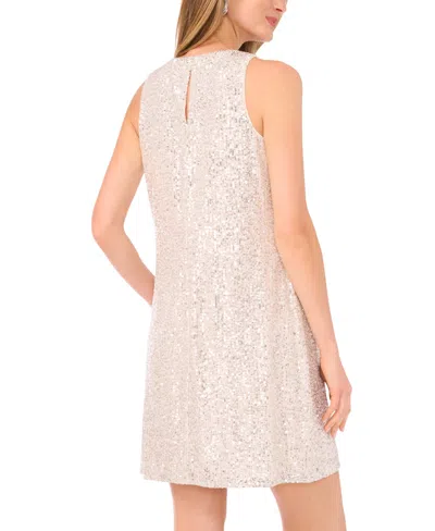 Vince Camuto Sleeveless Sequin Shift Dress In Animal Print