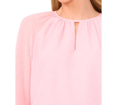 Cece Women's Tiered Flowy Long Sleeves Keyhole Top In Multi