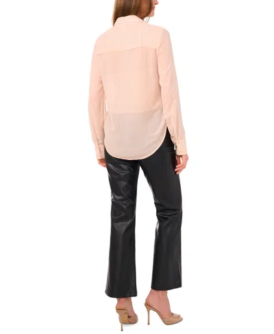 Vince Camuto Collared Blouse In Neutral
