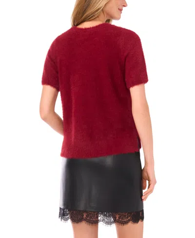 Vince Camuto Eyelash Crewneck Sweater In Black