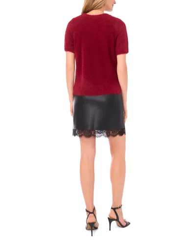 Vince Camuto Eyelash Crewneck Sweater In Black