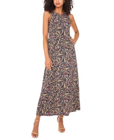 Vince Camuto Women's Sleeveless Keyhole-back Maxi Dress In Multi