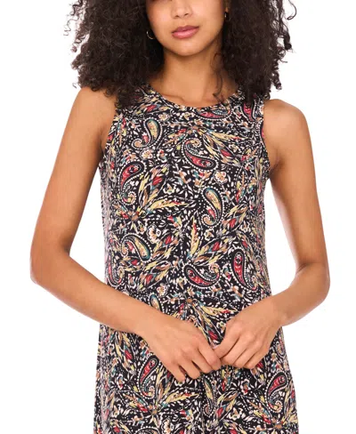 Vince Camuto Women's Sleeveless Keyhole-back Maxi Dress In Multi