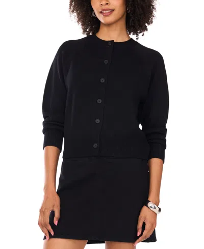 Vince Camuto Women's Raglan Crewneck Cardigan In Black