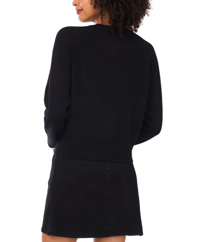 Vince Camuto Women's Raglan Crewneck Cardigan In Black