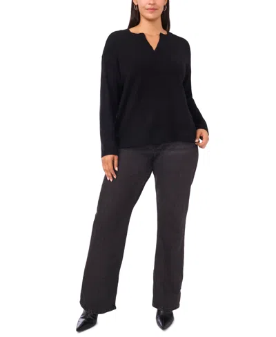 Vince Camuto Plus Size Long Sleeve Sweater In Black