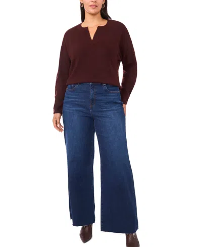 Vince Camuto Plus Size Long Sleeve Sweater In Red