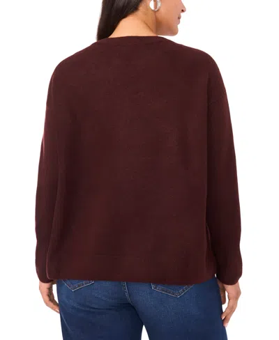 Vince Camuto Plus Size Long Sleeve Sweater In Red