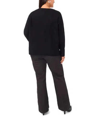 Vince Camuto Plus Size Long Sleeve Sweater In Black