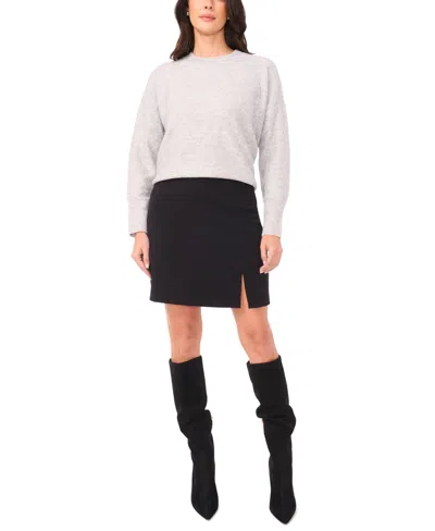 Vince Camuto Women's Sequin Long Sleeve Crewneck Sweater In Silver