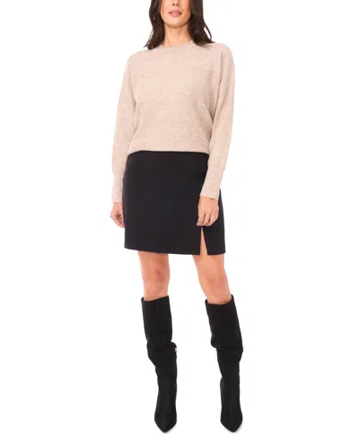 Vince Camuto Women's Sequin Long Sleeve Crewneck Sweater In Brown