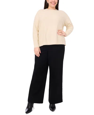 Vince Camuto Plus Size Sequin Crewneck Sweater In White