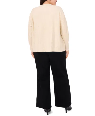 Vince Camuto Plus Size Sequin Crewneck Sweater In White