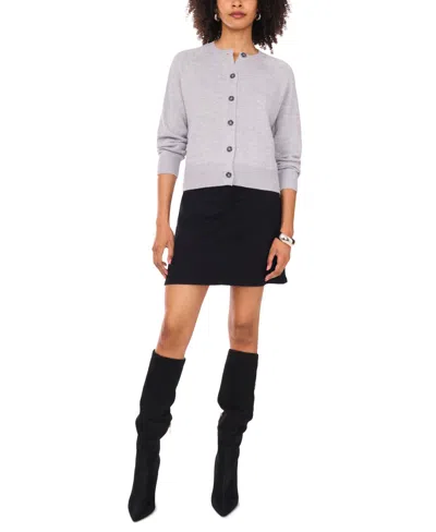 Vince Camuto Women's Raglan Crewneck Cardigan In Gray