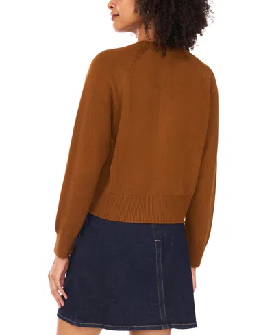 Vince Camuto Women's Raglan Crewneck Cardigan In Brown