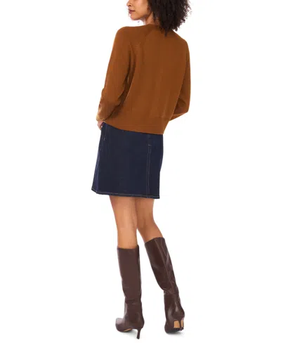 Vince Camuto Women's Raglan Crewneck Cardigan In Brown