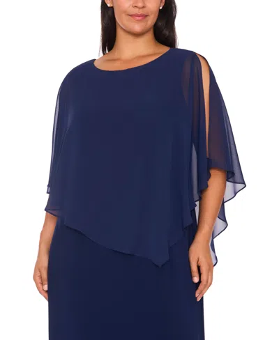 Msk Plus-size Women's Faraj Maxi Dress In Blue