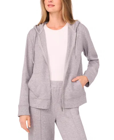 Vince Camuto Zip Front Hoodie In Gray