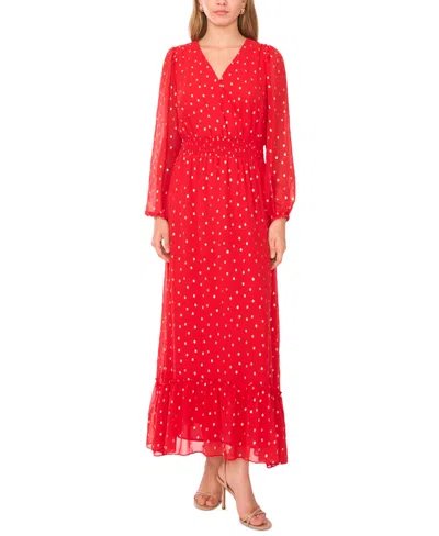 Sam & Jess Women's Printed Maxi Dress In Red
