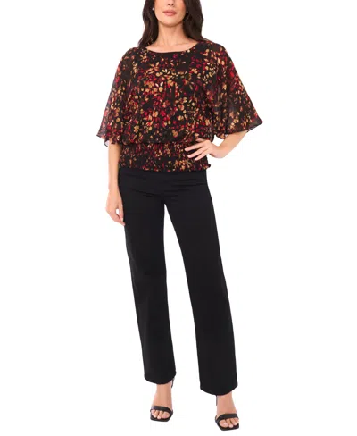 Sam & Jess Women's Smocked-waist Top In Multi