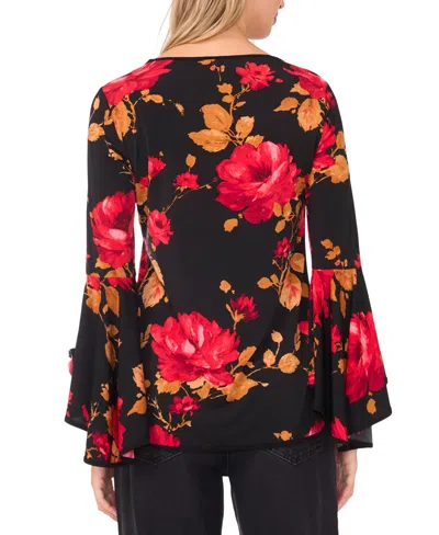 Sam & Jess Women's Printed Bell Sleeve Top In Multi