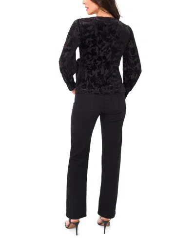 Sam & Jess Women's V-neck Wrap Top In Black