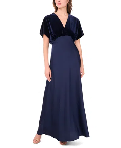 Cece Women's V-neck Dolman Sleeve Maxi Dress In Blue