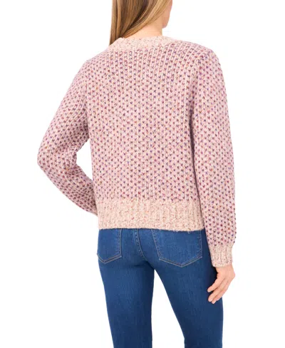 Cece Tuck Stitch Grandpa Button-up Cardigan In Multi